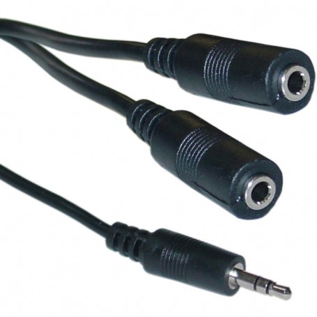 6inch 3.5mm Stereo Male to 2 3.5mm Stereo Female