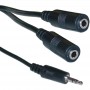 6inch 3.5mm Stereo Male to 2 3.5mm Stereo Female