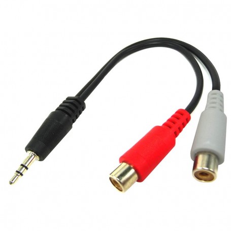 Audio Cable 3.5mm 1 Male to 2 RCA Female