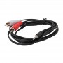 6FT Audio Cable 3.5mm 1 Male to 2 RCA Male