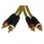 6FT Gold Plated 2 RCA Male to 2 RCA Male Cable