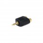 3.5mm Stereo Plug to 2 RCA Jack Splitter Adaptor Gold Plated