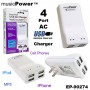 4 Ports 2A USB Wall Charger