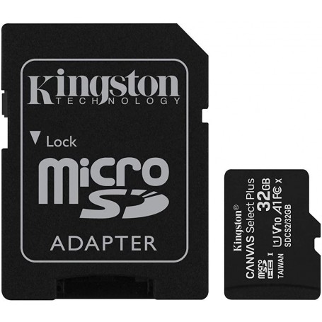 Kingston 32Go microSDHC Canvas Select Plus 100R A1 C10 Card+ADP (SDCS2/32GBCR)